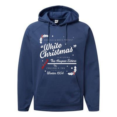 White Christmas Movie 1954 Xmas Song Haynes Sisters Xmas  Performance Fleece Hoodie