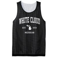 White Cloud Michigan Mi Vintage Athletic Sports Mesh Reversible Basketball Jersey Tank