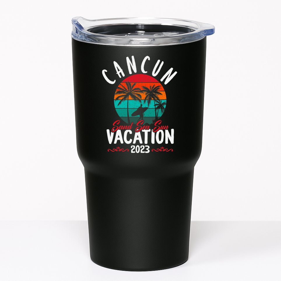 Wo Cancun Mexico Vacation Beach Family Friend Group Trip Tumbler