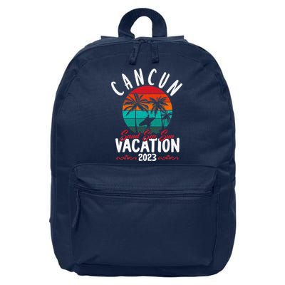 Wo Cancun Mexico Vacation Beach Family Friend Group Trip 16 in Basic Backpack