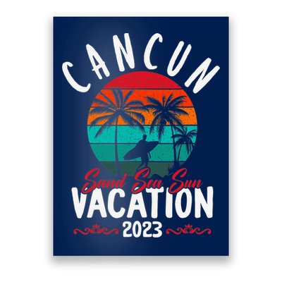 Wo Cancun Mexico Vacation Beach Family Friend Group Trip Poster
