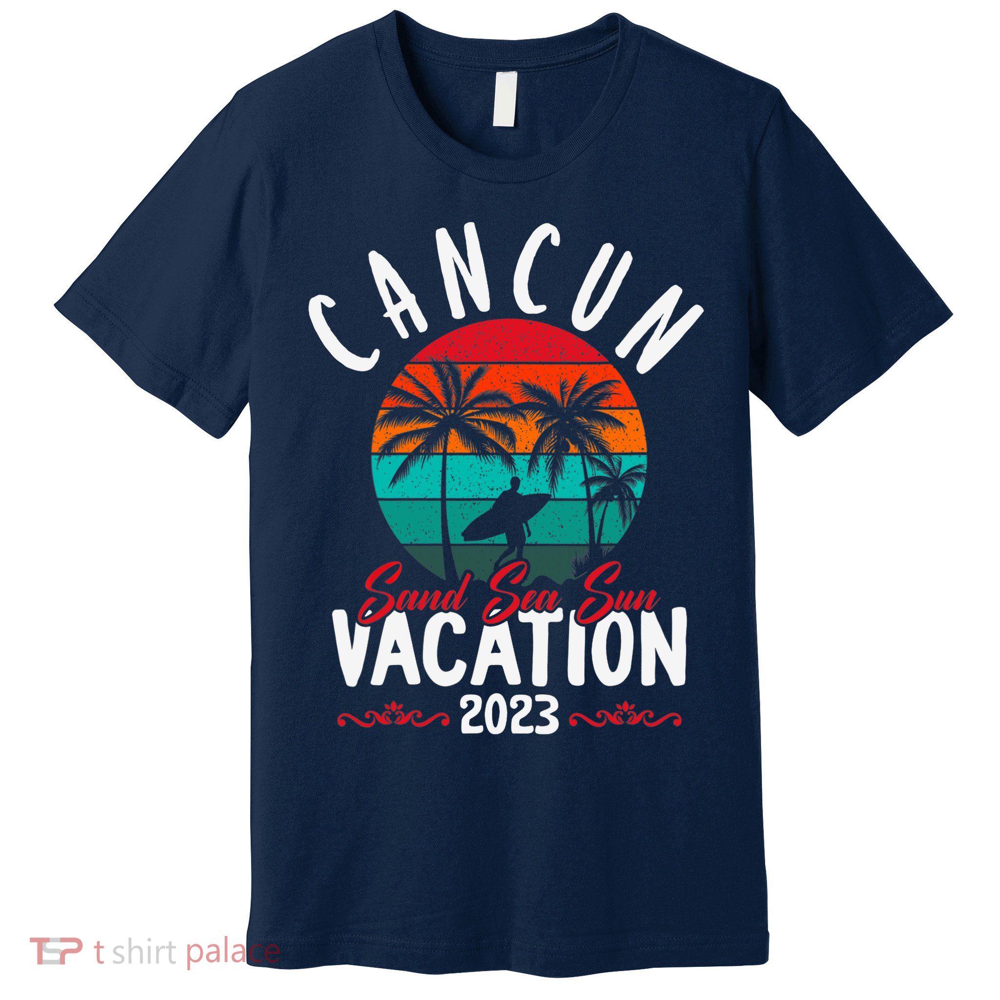 Wo Cancun Mexico Vacation Beach Family Friend Group Trip Premium T-Shirt