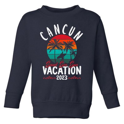 Wo Cancun Mexico Vacation Beach Family Friend Group Trip Toddler Sweatshirt