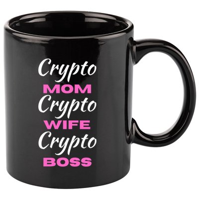 Wo Crypto Mom Wife Boss Funny Tee Bitcoin Ethereum Funny Gift 11oz C Handle Ceramic Mug