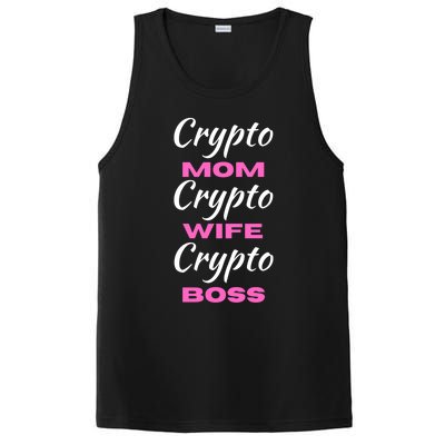 Wo Crypto Mom Wife Boss Funny Tee Bitcoin Ethereum Funny Gift PosiCharge Competitor Tank