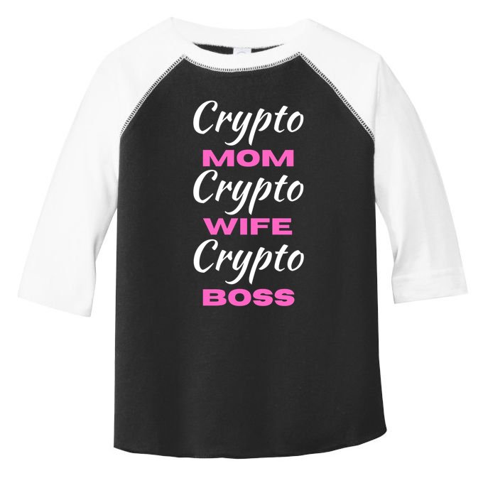 Wo Crypto Mom Wife Boss Funny Tee Bitcoin Ethereum Funny Gift Toddler Fine Jersey T-Shirt