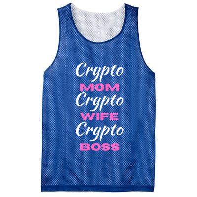 Wo Crypto Mom Wife Boss Funny Tee Bitcoin Ethereum Funny Gift Mesh Reversible Basketball Jersey Tank