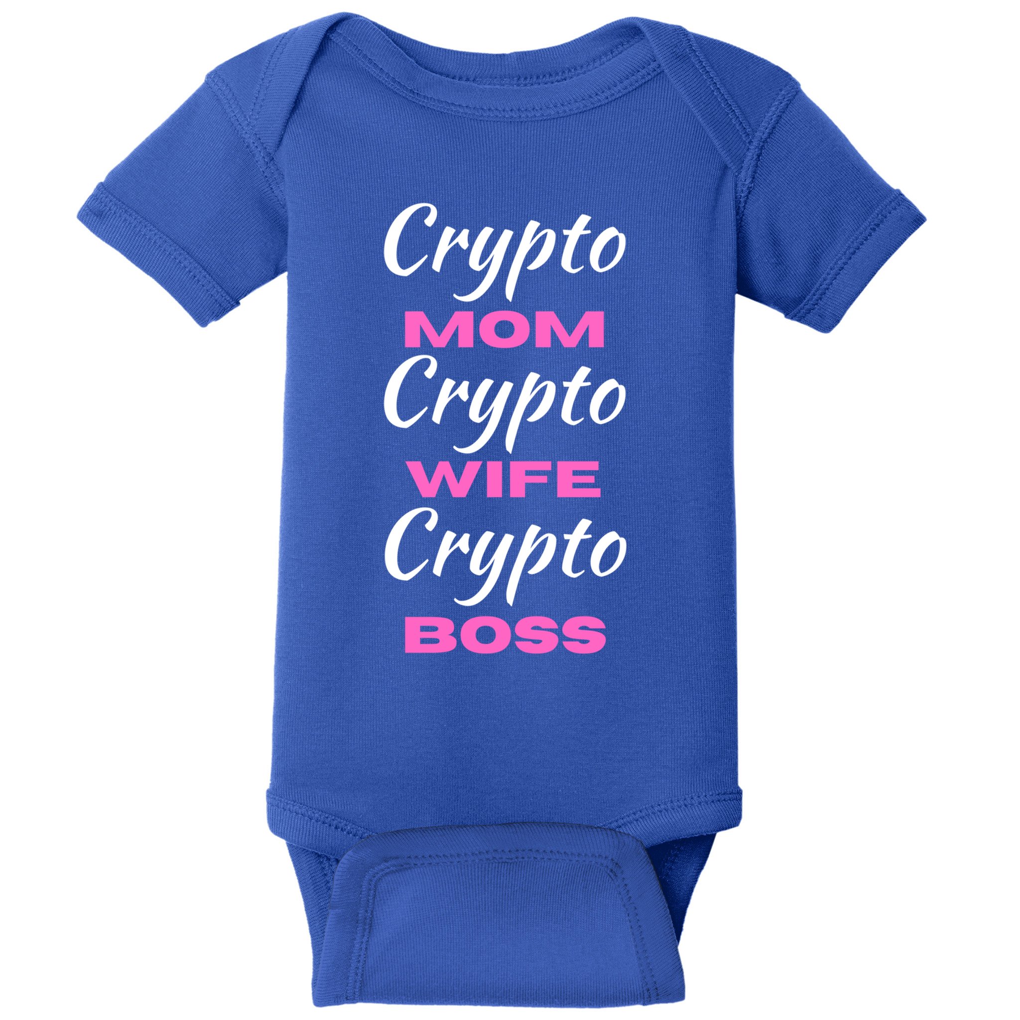 Wo Crypto Mom Wife Boss Funny Tee Bitcoin Ethereum Funny Gift Baby Bodysuit