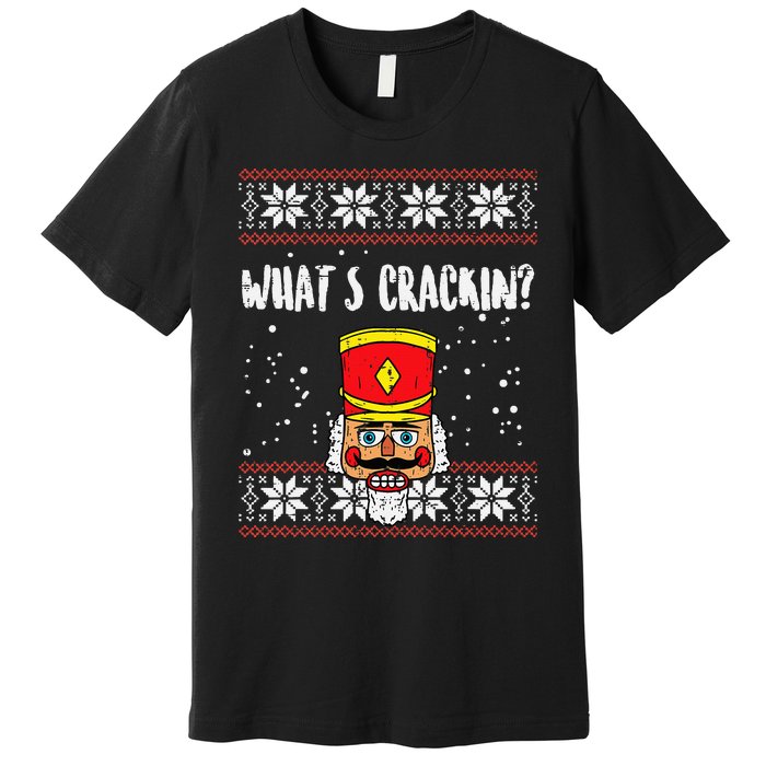 Whats Crackin Nutcracker Ugly Christmas Xmas Kids Premium T-Shirt