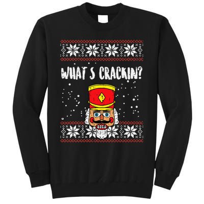 Whats Crackin Nutcracker Ugly Christmas Xmas Kids Tall Sweatshirt