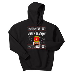 Whats Crackin Nutcracker Ugly Christmas Xmas Kids Kids Hoodie