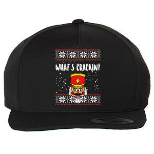 Whats Crackin Nutcracker Ugly Christmas Xmas Kids Wool Snapback Cap