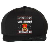 Whats Crackin Nutcracker Ugly Christmas Xmas Kids Wool Snapback Cap