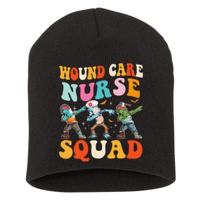 Wound Care Nurse Squad Halloween Zombie Stethoscope Ghost Short Acrylic Beanie