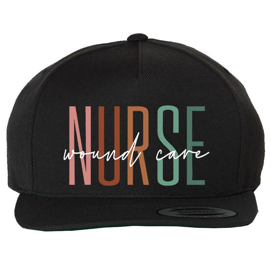 Wound Care Nurse Nursing Wound Ostomy Nurse Appreciation Wool Snapback Cap