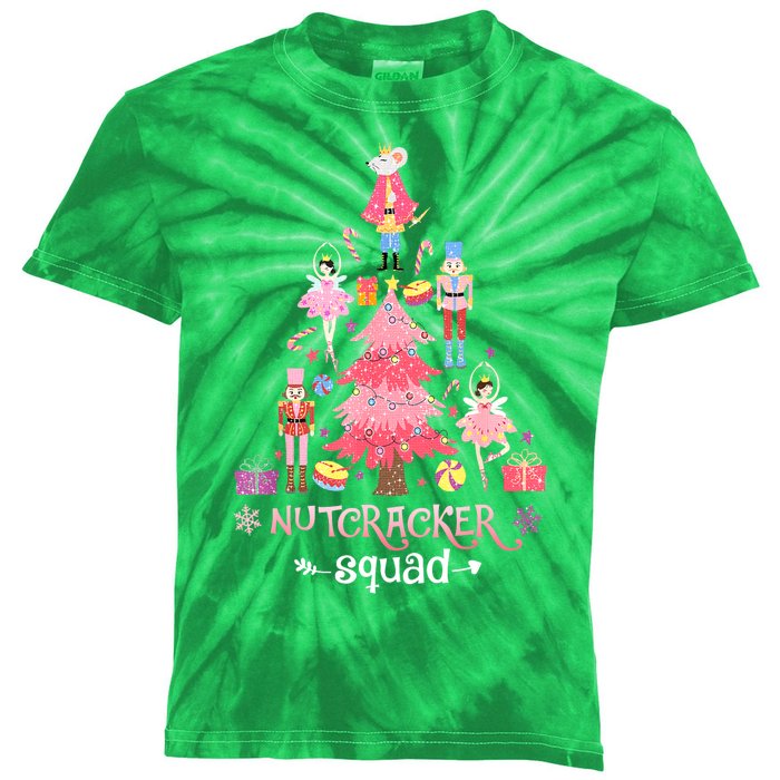 Women Christmas Nutcracker Squad Ballet Dance Funny Xmas Gift Kids Tie-Dye T-Shirt