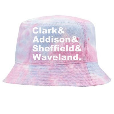 Wrigleyville Chicago North Side Street Names Souvenir Tie-Dyed Bucket Hat