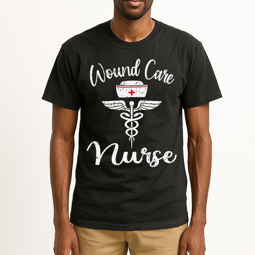 Wound Care Nurse Watercol Love Heart Stethoscope Nurse Tall T-Shirt