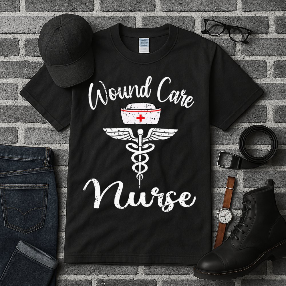 Wound Care Nurse Watercol Love Heart Stethoscope Nurse Tall T-Shirt