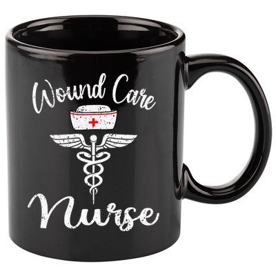 Wound Care Nurse Watercol Love Heart Stethoscope Nurse 11oz C Handle Ceramic Mug