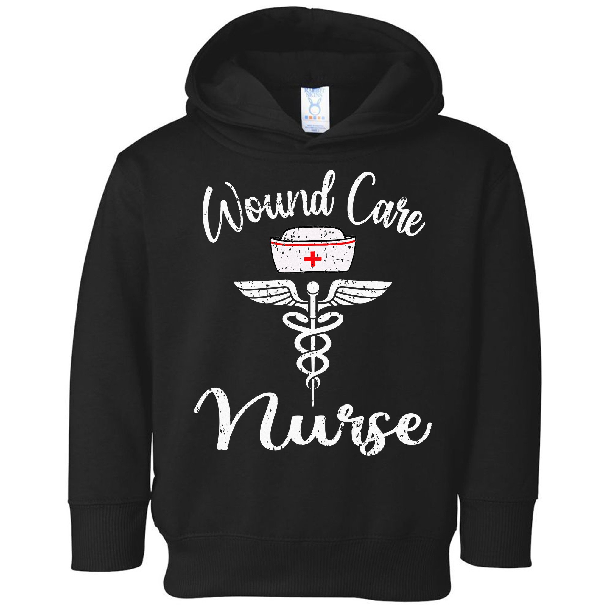 Wound Care Nurse Watercol Love Heart Stethoscope Nurse Toddler Hoodie