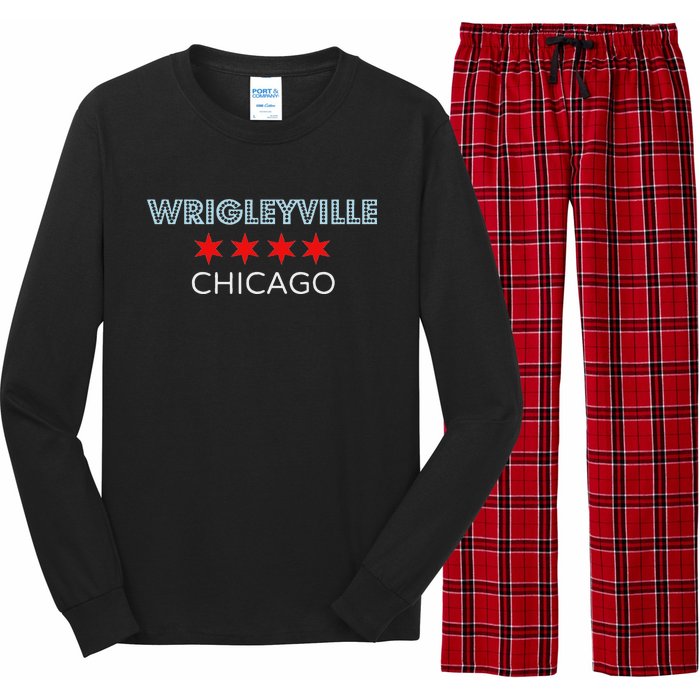 Wrigleyville Chicago Neighborhood Long Sleeve Pajama Set