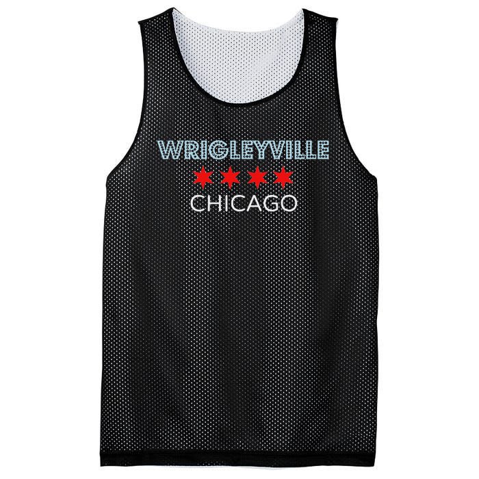 Wrigleyville Chicago Neighborhood Mesh Reversible Basketball Jersey Tank