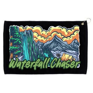 Waterfall Chaser Nature Tent Camping Cascade Hunter Meaningful Gift Grommeted Golf Towel