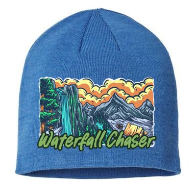 Waterfall Chaser Nature Tent Camping Cascade Hunter Meaningful Gift Sustainable Beanie