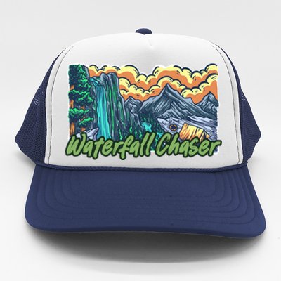 Waterfall Chaser Nature Tent Camping Cascade Hunter Meaningful Gift Trucker Hat