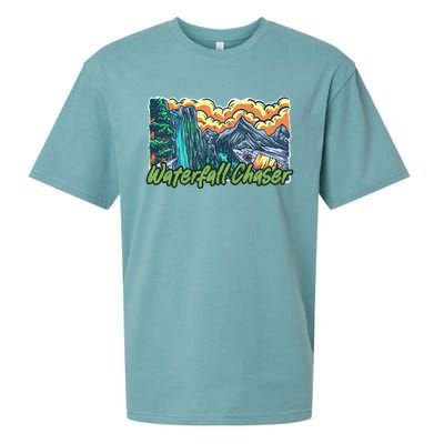 Waterfall Chaser Nature Tent Camping Cascade Hunter Meaningful Gift Sueded Cloud Jersey T-Shirt