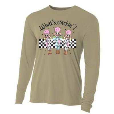 What’S Crackin Nutcracker Stanley Boojee Bougie Christmas Retro Cooling Performance Long Sleeve Crew