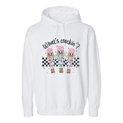 What’S Crackin Nutcracker Stanley Boojee Bougie Christmas Retro Garment-Dyed Fleece Hoodie