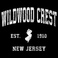 Wildwood Crest New Jersey Nj Vintage Athletic Long Sleeve Shirt