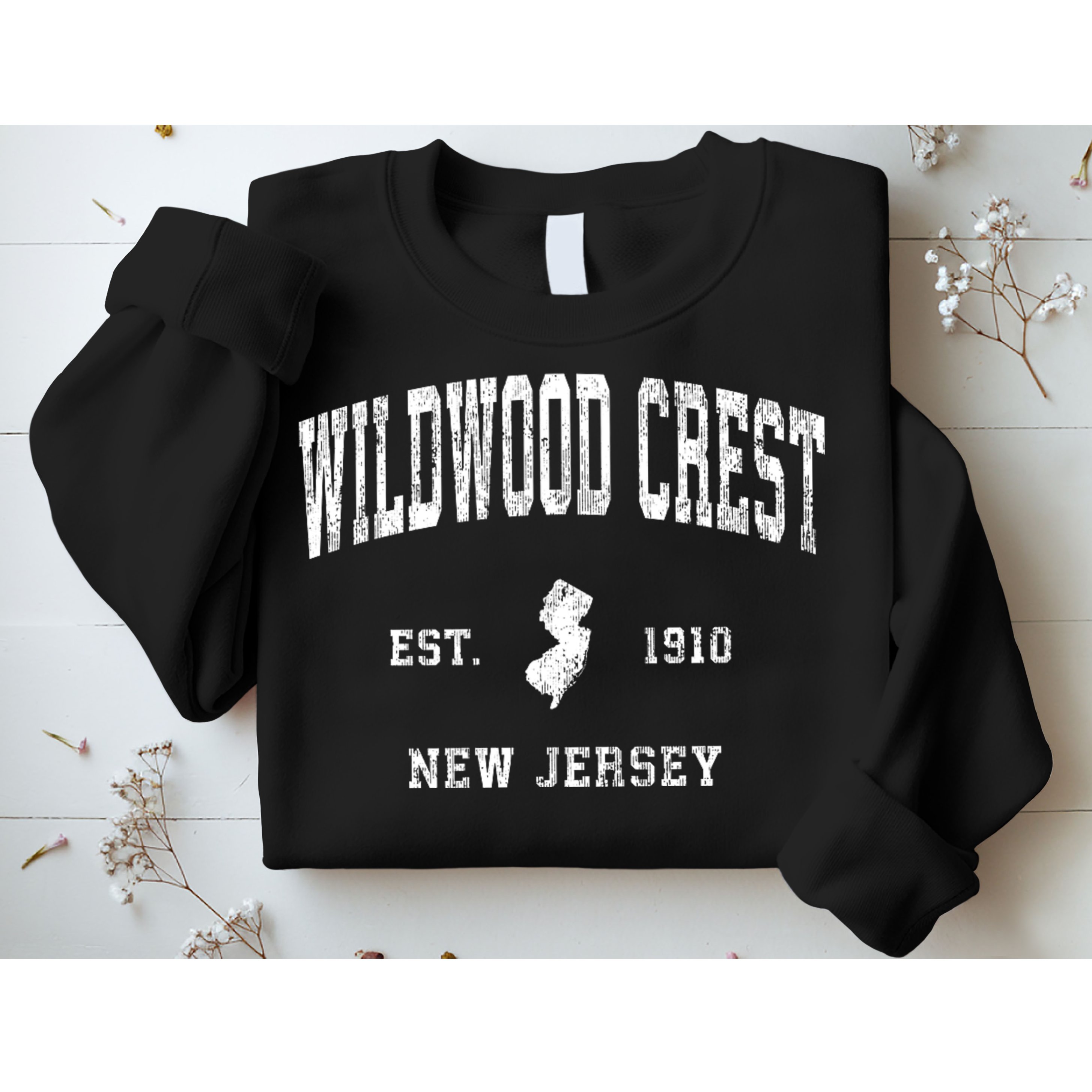 Wildwood Crest New Jersey Nj Vintage Athletic Sweatshirt