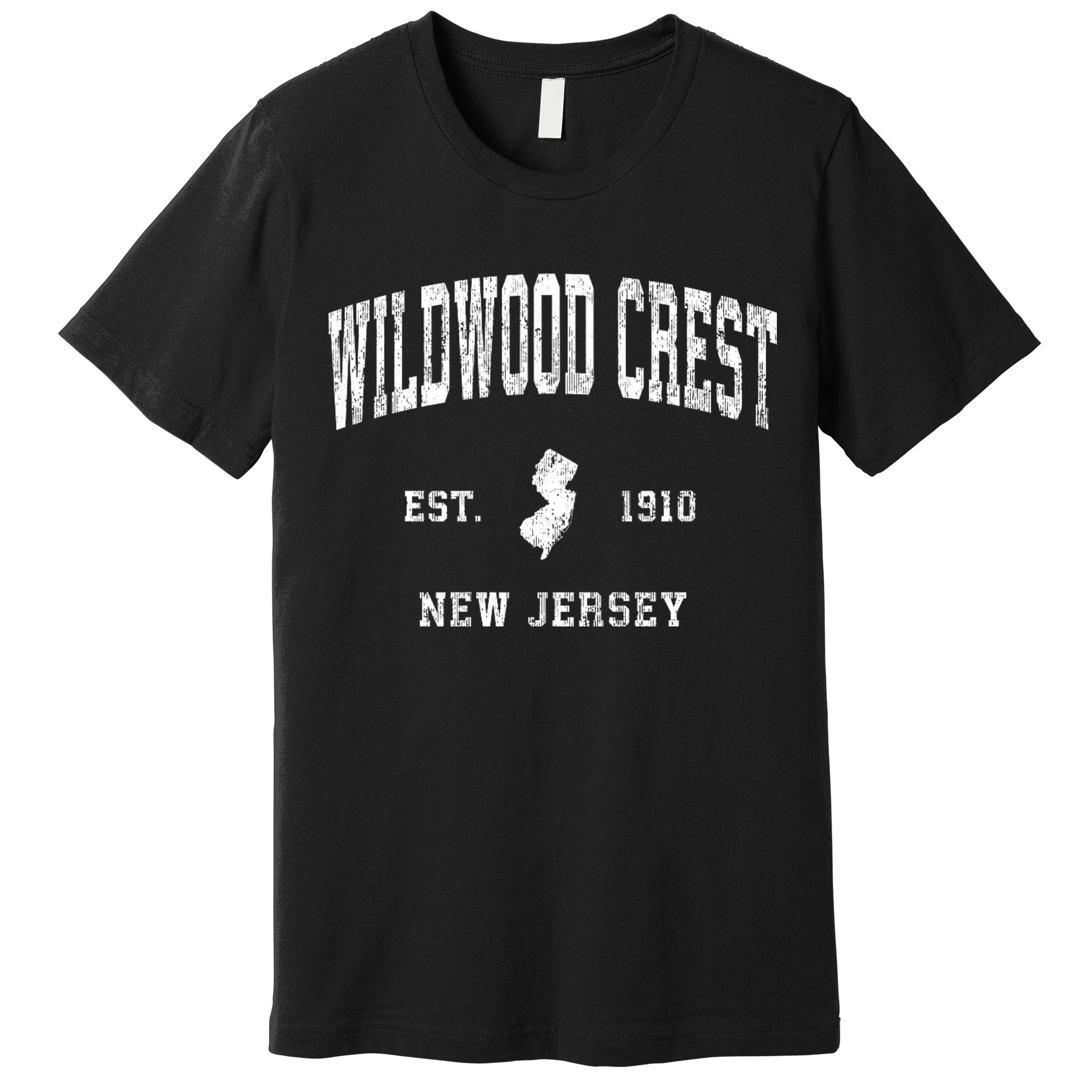 Wildwood Crest New Jersey Nj Vintage Athletic Premium T-Shirt