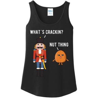 Whats Crackin Nut Thing Funny Nutcracker Christmas Ladies Essential Tank