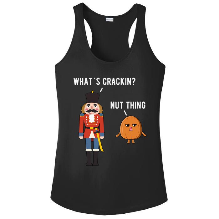 Whats Crackin Nut Thing Funny Nutcracker Christmas Ladies PosiCharge Competitor Racerback Tank