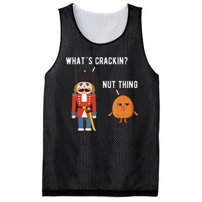 Whats Crackin Nut Thing Funny Nutcracker Christmas Mesh Reversible Basketball Jersey Tank