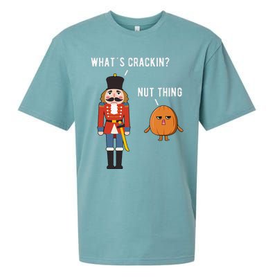 Whats Crackin Nut Thing Funny Nutcracker Christmas Sueded Cloud Jersey T-Shirt