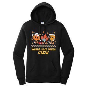 Wound Care Nurse Crew Pumpkin Pie Fall Leaf Thanksgiving Women's Pullover Hoodie