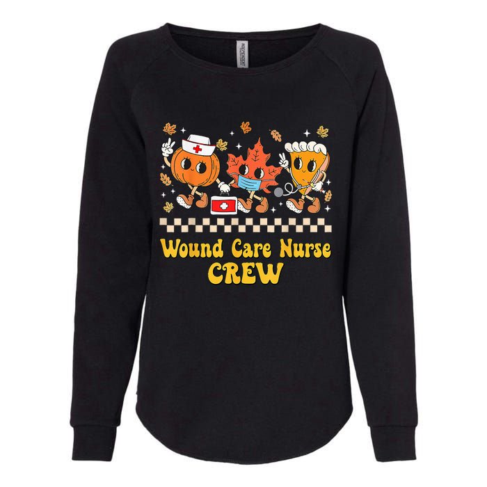 Wound Care Nurse Crew Pumpkin Pie Fall Leaf Thanksgiving Womens California Wash Sweatshirt