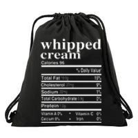 Whipped Cream Nutrition Facts Funny Thanksgiving Gifts Drawstring Bag