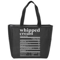 Whipped Cream Nutrition Facts Funny Thanksgiving Gifts Zip Tote Bag