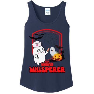 Wound Care Nurse Halloween Funny Wound Whisperer Ghost Ladies Essential Tank