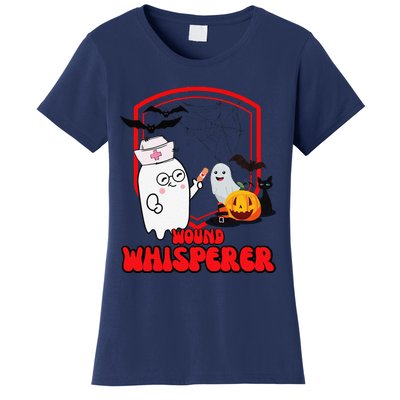 Wound Care Nurse Halloween Funny Wound Whisperer Ghost Women's T-Shirt