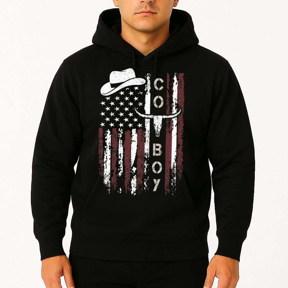 Western Country N Boy Rodeo Southern Retro Cowboy Hoodie