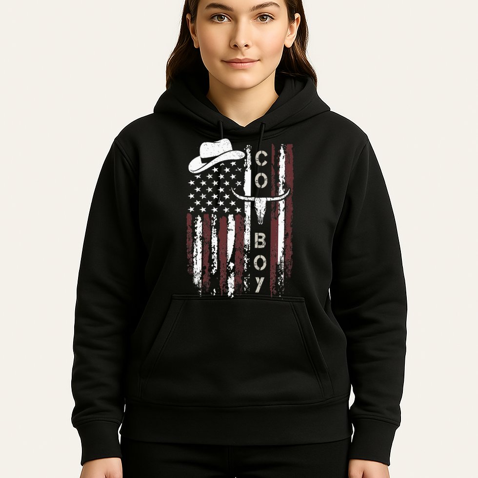 Western Country N Boy Rodeo Southern Retro Cowboy Hoodie