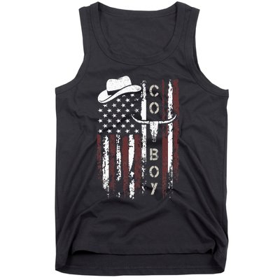 Western Country N Boy Rodeo Southern Retro Cowboy Tank Top