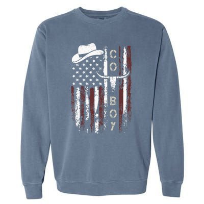 Western Country N Boy Rodeo Southern Retro Cowboy Garment-Dyed Sweatshirt